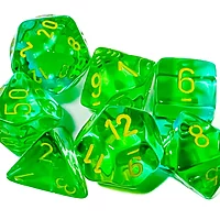 Gemini: Green-Teal/Yellow 7-Dice Set - Image 2