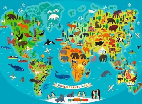 Animal World Map (150 bita) - Image 2