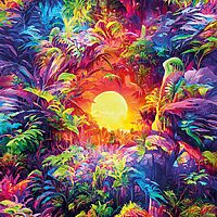 Psychedelic Jungle Sunrise (500 bita) - Image 2