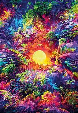 Psychedelic Jungle Sunrise (500 bita) - Image 2