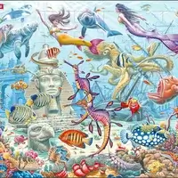 Mermaids in a Mysterious Sunken City