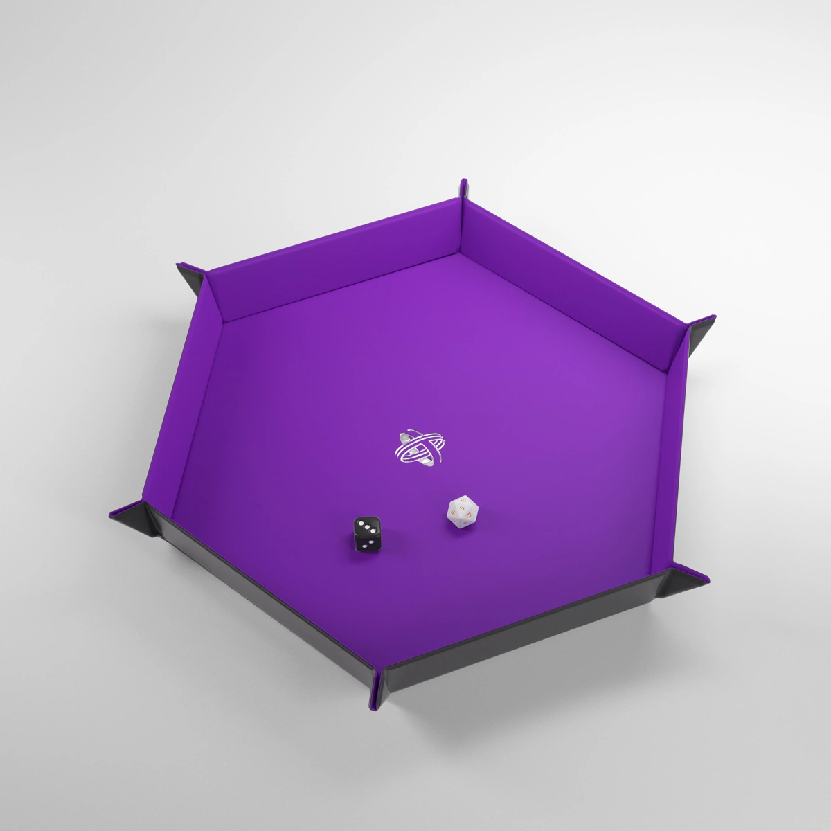 Magnetic Dice Tray Hexagonal: Black/Purple 1 Magnetic Dice Tray Hexagonal: Black/Purple
