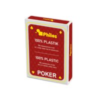 Philos: Póker plastspil, rauð