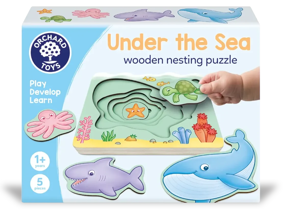 Under the Sea Wooden Nesting Puzzle 1 Under the Sea Wooden Nesting Puzzle