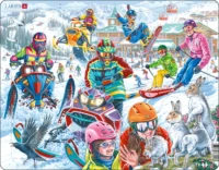 Hares, speedy snowmobiles and flying snowboarder (57 bita)